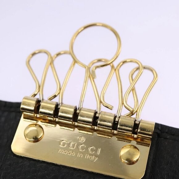 GUCCI Key Case Leather Black 456118 Auth 114623 - Picture 13 of 16